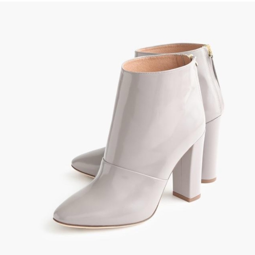 J. Crew Adele Leather Ankle Boots 9.5 (Orchid Smoke)